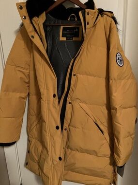 Arctic Expedition Honey Gold Mid-Length Down Parka